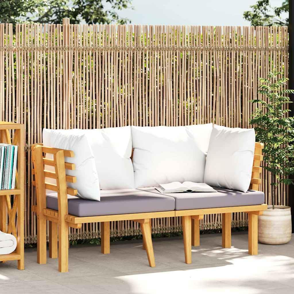 Solivagant Canapé de Jardin 2 Places avec Coussins Bois d'acacia Massif, (24 KG)