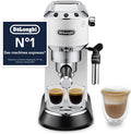 DELONGHI Dedica Style, Machine expresso pour préparer des boissons café et lactées, EC685W, Blanc, Machine à Café Compacte, Expresso et Cappuccino