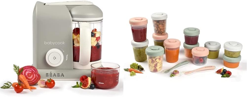 BÉABA, Babycook Solo, Robot Bébé 4 en 1 Mixeur-Cuiseur, Cuisson Vapeur, Diversification alimentaire, Petits pots bébé maison