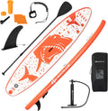 GOPLUS Planche de Stand Up Paddle Board Gonflable Adulte 320x76x15CM, Sup Board avec Sac à Dos, Pompe et Pagaie Réglable, Corde à Pied