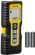 STABILA Télémètre laser LD 250 BT de, Bluetooth Smart 4.0, zone de mesure max. 50 m, 4 fonctions de mesure (entre autres surface et volume), IP 54