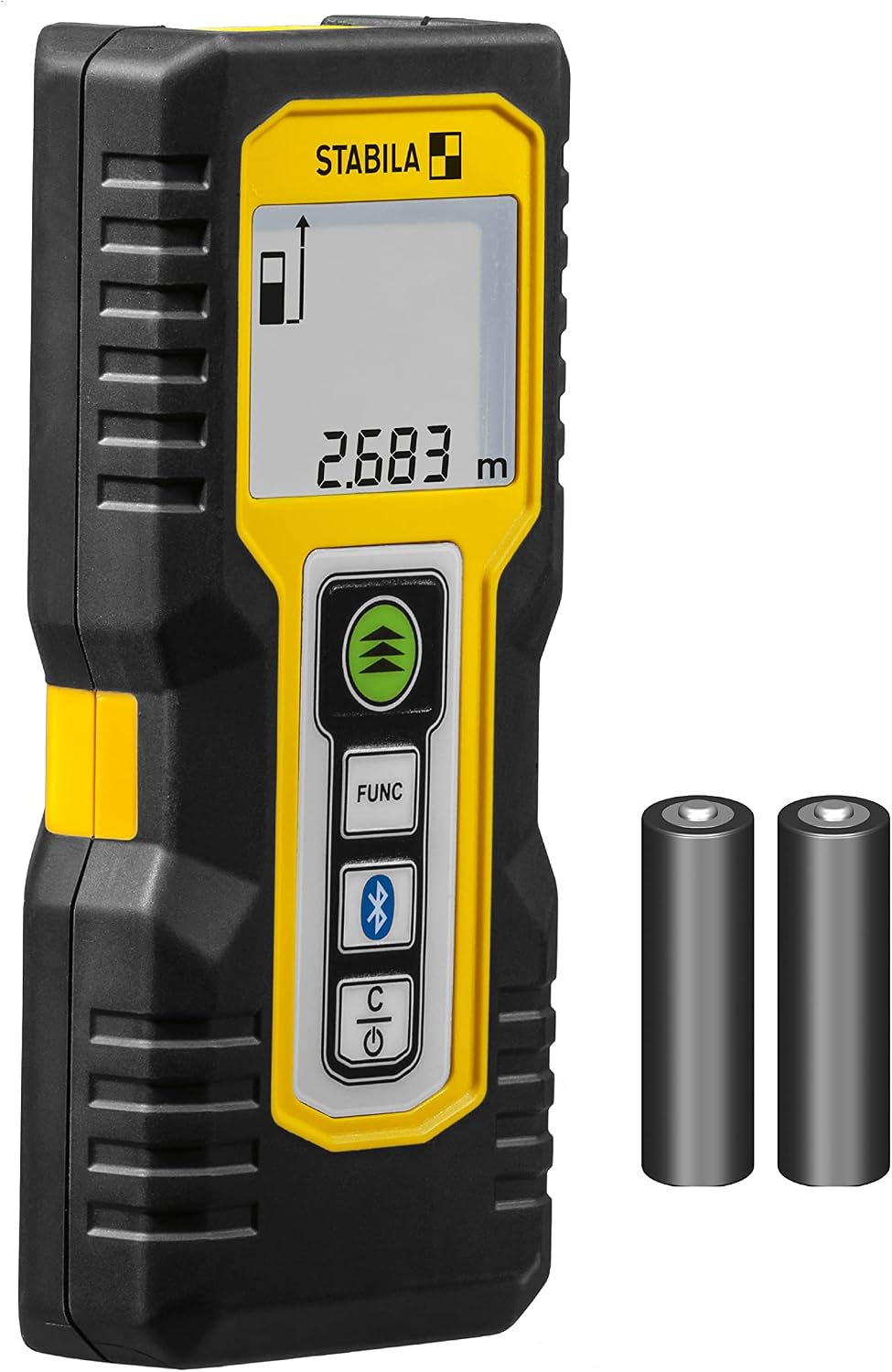 STABILA Télémètre laser LD 250 BT de, Bluetooth Smart 4.0, zone de mesure max. 50 m, 4 fonctions de mesure (entre autres surface et volume), IP 54