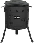 BBQ-Toro Fonte Kazan avec four Kazan Ø 35 cm, 6,9 l Cocotte en fonte avec couvercle, marmite en fonte, Chaudron à goulasch, chaudière à feu