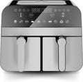 Comfy Nest, CNAFD45NS, Friteuse à air chaud, Air Fryer, numérique double panier 2400W 9L en acier inoxydable, cuisson saine et rapide