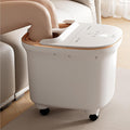 Spa Électrique, Bain de Pieds, Bain de Pieds à Bulles, avec Massage et Chauffage, 7 Rouleaux de Massage, Hydromasseur