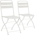 HOMN LIVING Pack de 2 chaises de Jardin Pliantes Perla en métal Blanc