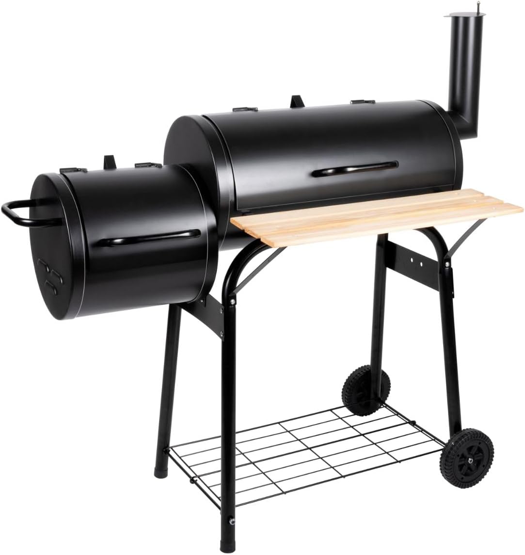 Arti Casa Alpina Fumoir Barbecue - Fumoir BBQ - avec Fumoir Séparé - Cheminée Réglable - 104 X 58 X 114 cm