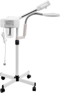 Sauna facial 2 en 1 - 800 W - Grossissement 5X LED - Appareil à vapeur pour le visage - Avec buse de forme pivotante à 360 ° - Nettoyeur de pores