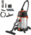 BLACK+DECKER Aspirateur Solides et Liquides BXVC30XTDE avec Prise Outils Électroportatifs (1600 W, 30 litres)