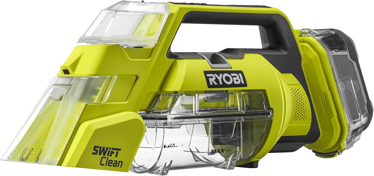 RYOBI Nettoyeur de Taches 18V ONE+, Brosse Motorisée, Aspiration 17 IOW, Réservoir 120/200 mL, Composants Lavables Lave-Vaisselle