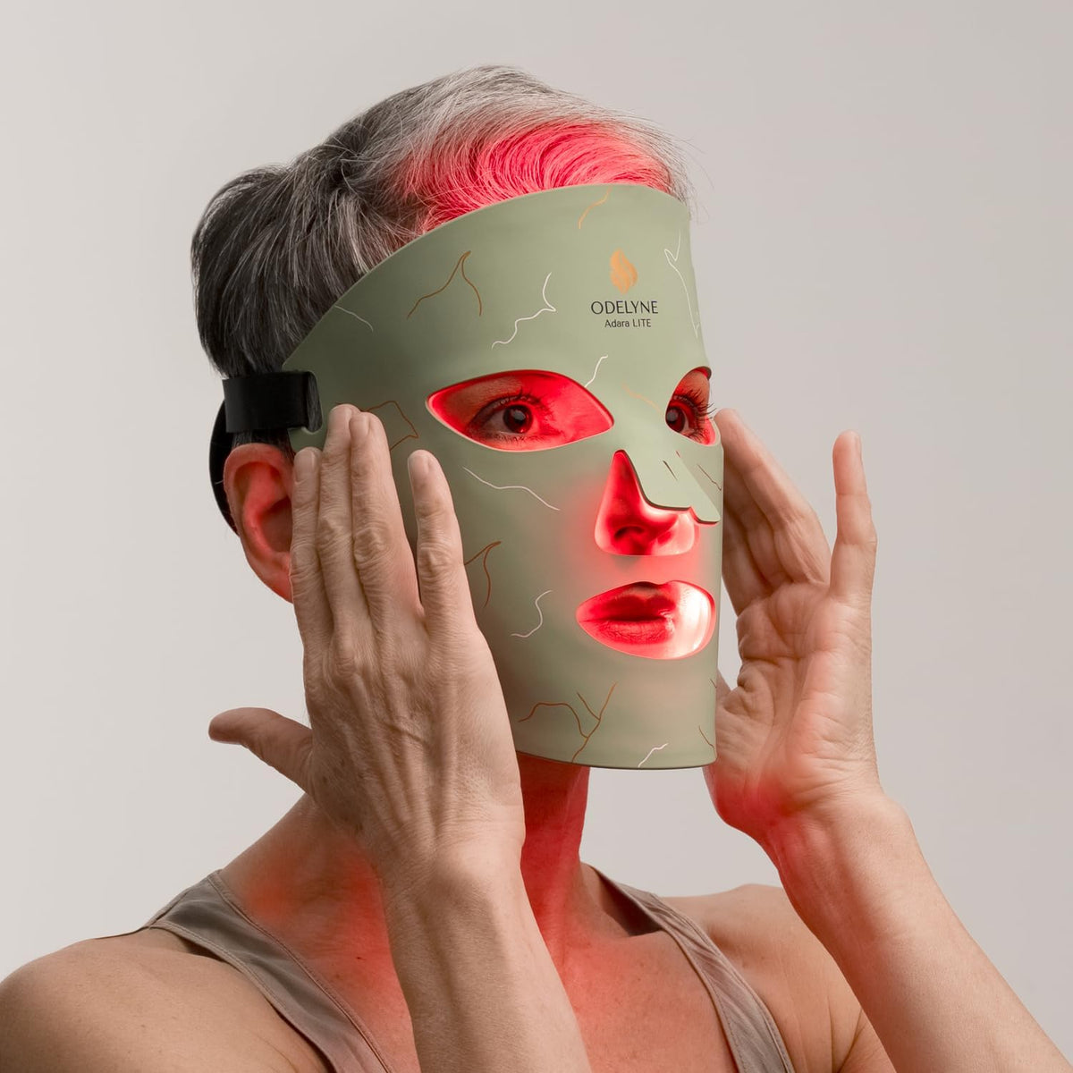 Adara Skin Lite Masque facial à LED avec thérapie par lumière rouge, 1072 nm proche infrarouge profond, anti-âge et raffermissant, réduit les ridules