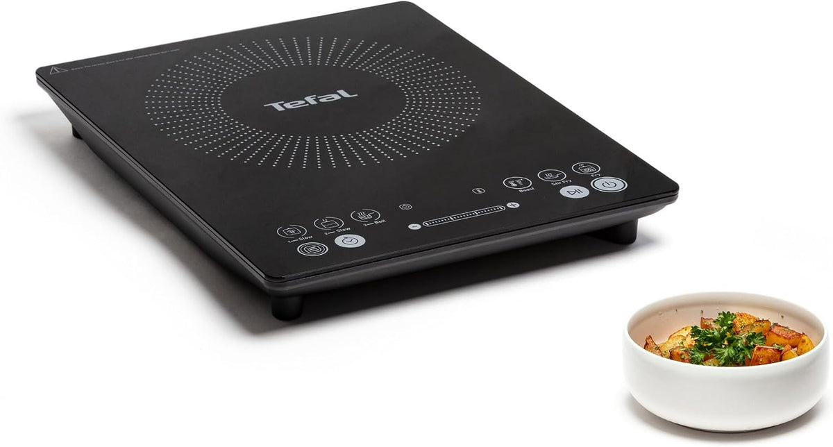 Tefal - Plaque induction Everyday Slim - 2100 w - 45 mm - Noir, Plaque de cuisson portable 6 programmes et mode manuel