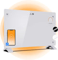 Johannson Radiateur Électrique à Thermostat Aurora 2000w, Intérieur, Mobile, Économique à Convecteur, Chauffage Inertie