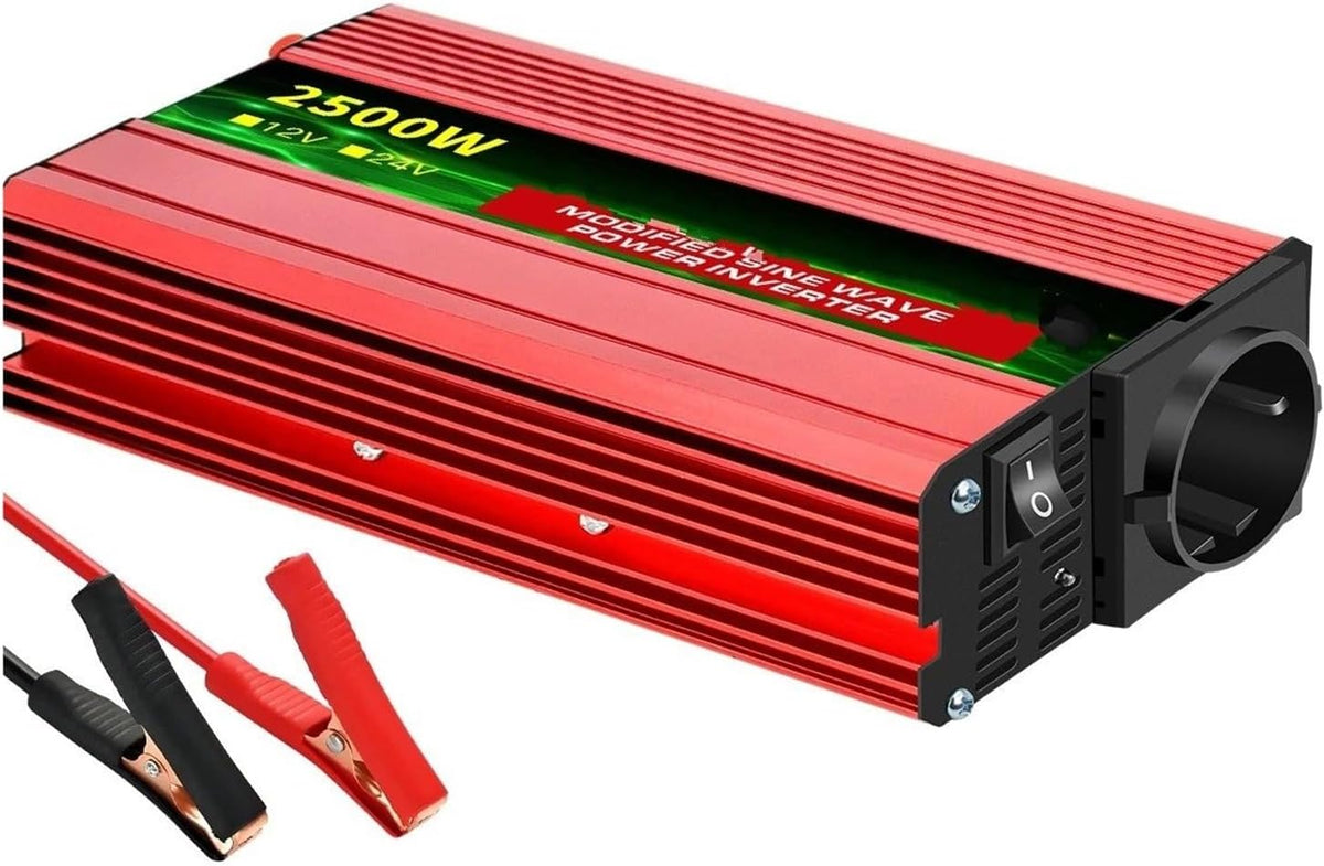 Auto Power Inverter Convertisseur Onduleur Puissance 12V 220V 2000W Convertisseur Voiture Prise UE Ventilateur D'ordinateur Portable Éclairage TV