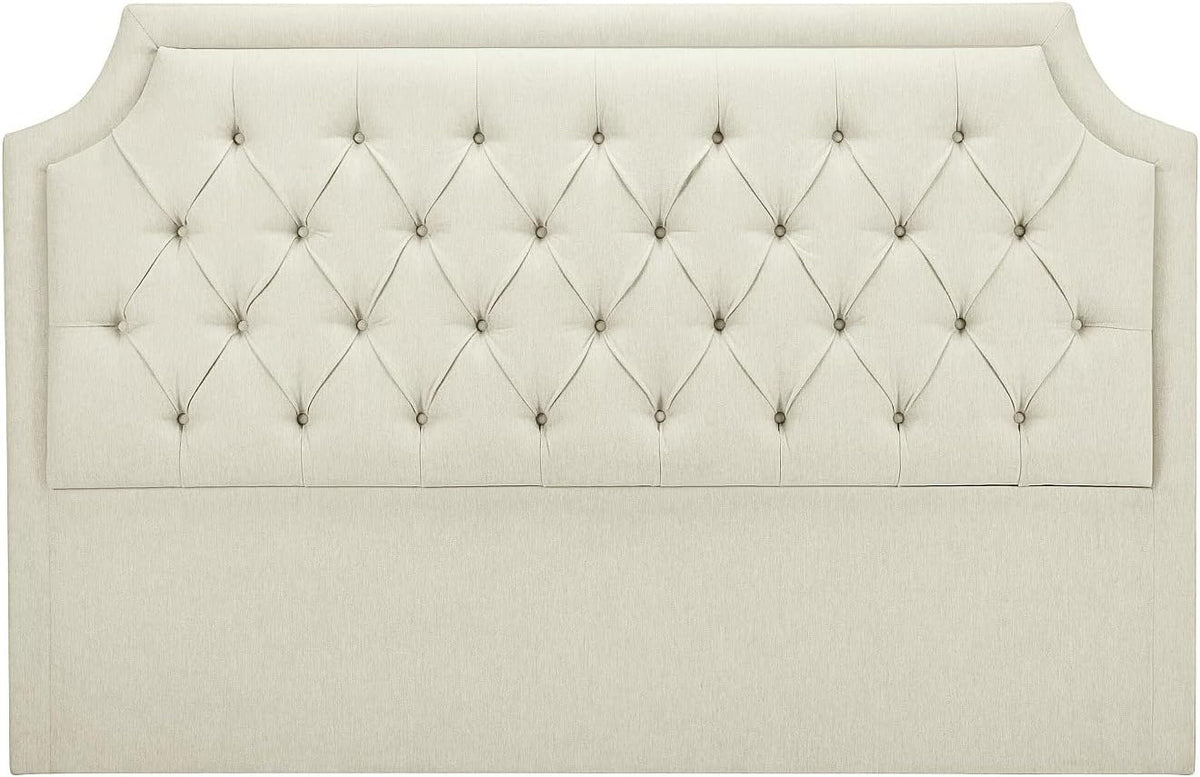 Vente-unique - Tête de lit capitonnée 170 cm - Tissu - Beige - JOHENE