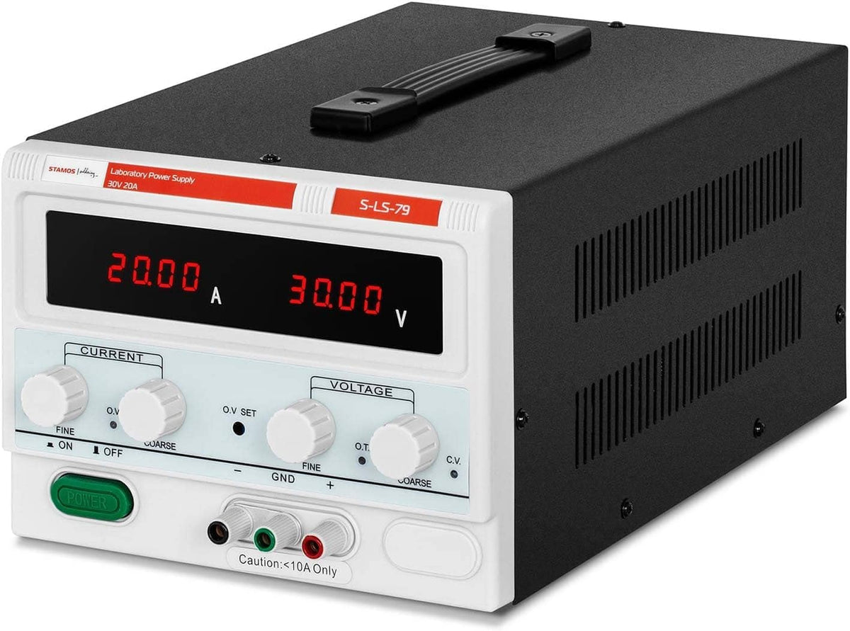 Stamos Soldering Alimentation De Laboratoire Stabilisée Réglable Programmable S-LS-79 (600 W, 30 V / 20 A, Faible Ondulation Résiduelle