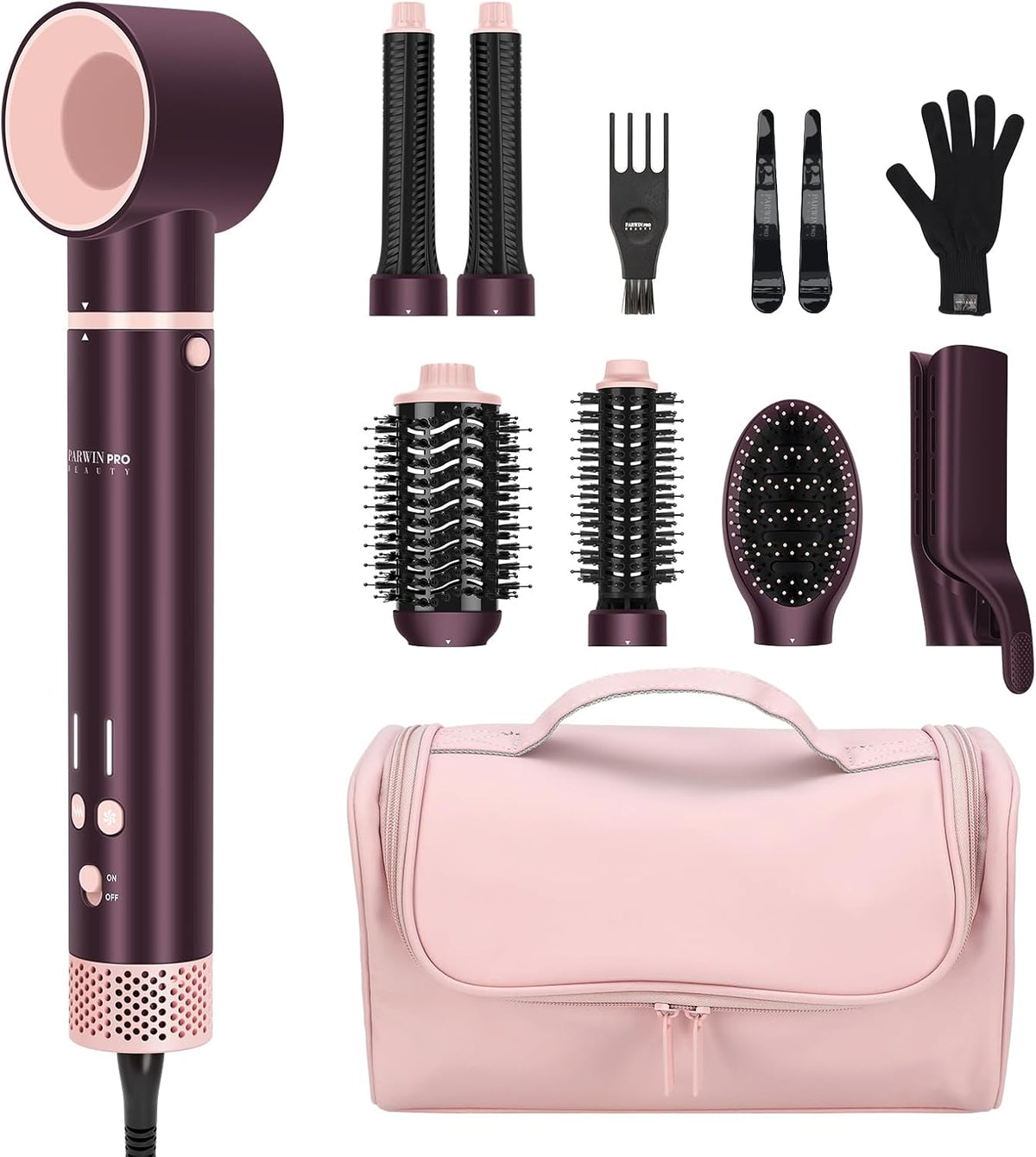 AirStyler 7 en 1 MaxAIR 2.0 fer à friser automatique double tension, lisseur, 110,000 RPM sèche-cheveux, peigne volumisant, peigne lissant
