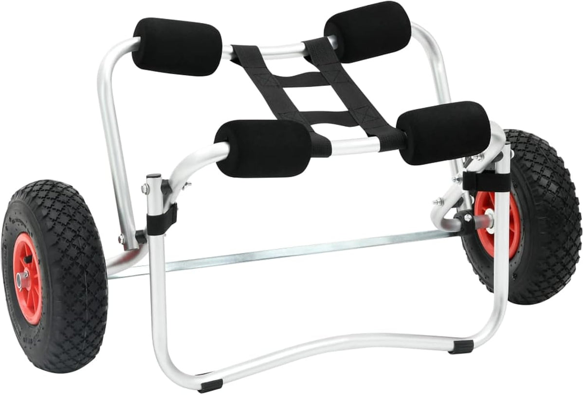 Homgoday Chariot Kayak Pliable en Aluminium, Capacité 70 kg, Roues Gonflables 25 cm