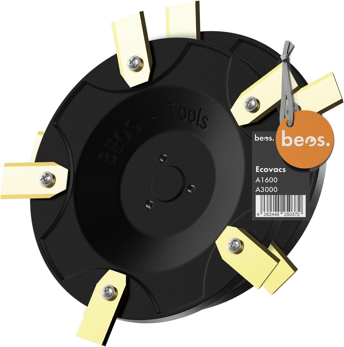 BEOS Premium Robot tondeuse Tuning, 2x disques de coupe pour 6x lames - Pour Ecovacs GOAT A1600 & A3000