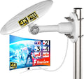 2026 Antenne TV Extérieure Amplifiée, Antenne Râteau TNT HD DVB-T2 Longue Portée, Réception Puissante 4K UHD & Full HD