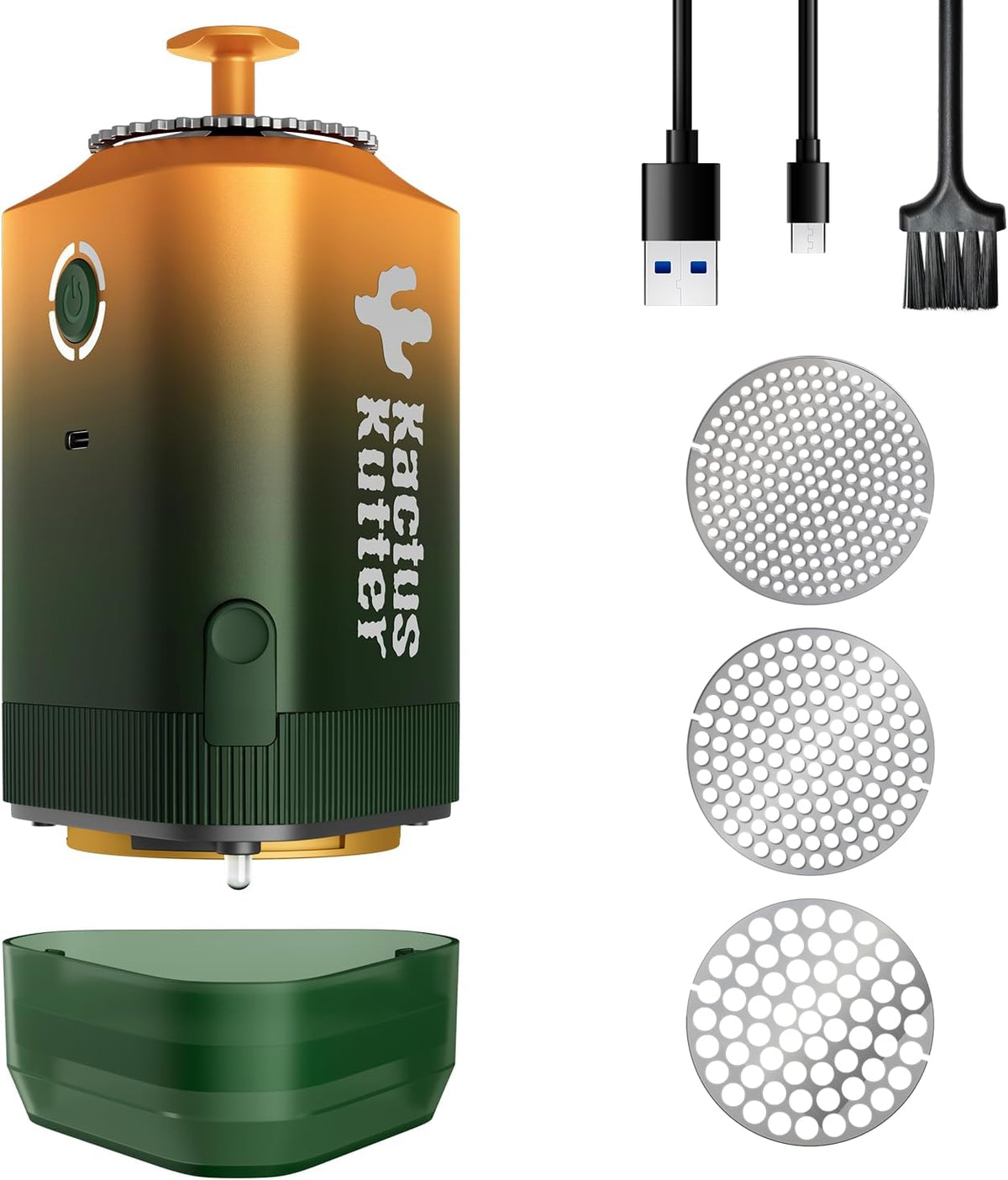 KACTUSKUTTER Moulin à épices électrique portable alimenté par piles Capacité jusqu'à 5 g