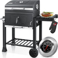 KESSER Chariot à Barbecue, Grill XL à Charbon de Bois avec Couvercle, Roues, poignée en Acier Inoxydable, Grille et thermomètre