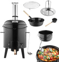 Goulash Cannon Four à Goulash émaillée Four-fusée avec poêle à Griller - Barbecue Charbon Cuisine de Campagne Dutch Oven