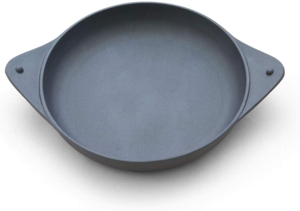 OIGEN Poêle en Fonte Naked Pan. Rond, 28 cm, Hauteur 5 cm. Poêle en Fer à Induction pour Plaque à Induction Ceran, gaz, Four, BBQ, Gril