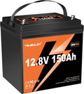 Yeagulch Batterie LiFePO4 12V 150Ah Max BMS 100A 15000 Cycles