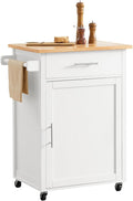 SoBuy Desserte Cuisine Meuble Cuisine Meuble de Rangement Desserte à roulettes Chariot de Cuisine avec Tiroir Porte Plan de Travail Petit Meuble