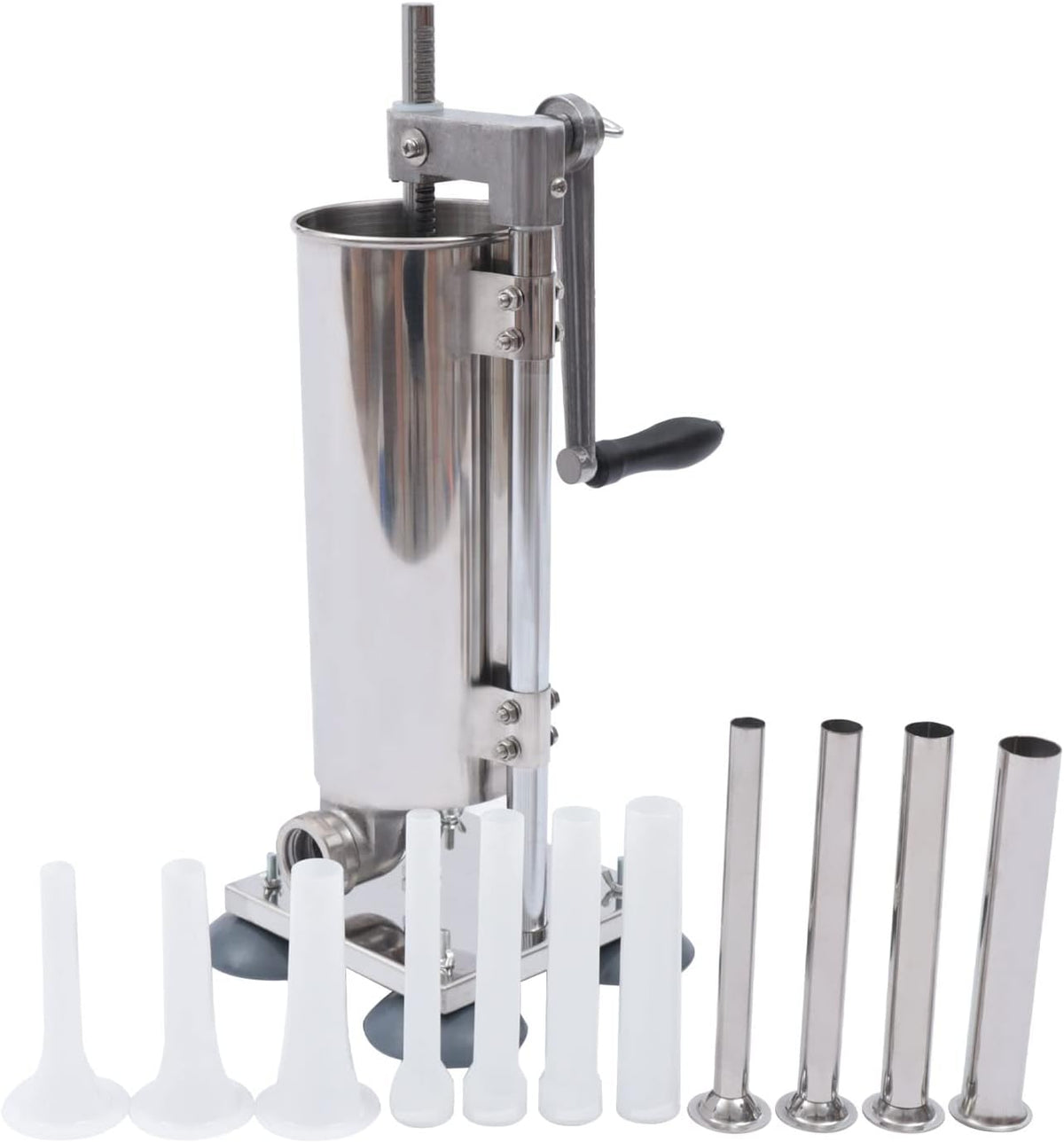 Remplisseur à saucisses manuel, 3 l, avec tubes de remplissage professionnels, presse-saucisses pour saucisses faites maison