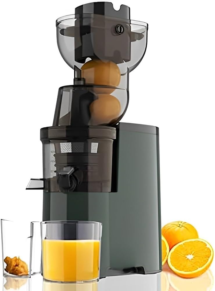 Extracteur de jus de canne à sucre, extracteur de jus à froid, extracteur de jus professionnel lent 250 W avec grande goulotte d'alimentation de 3,5