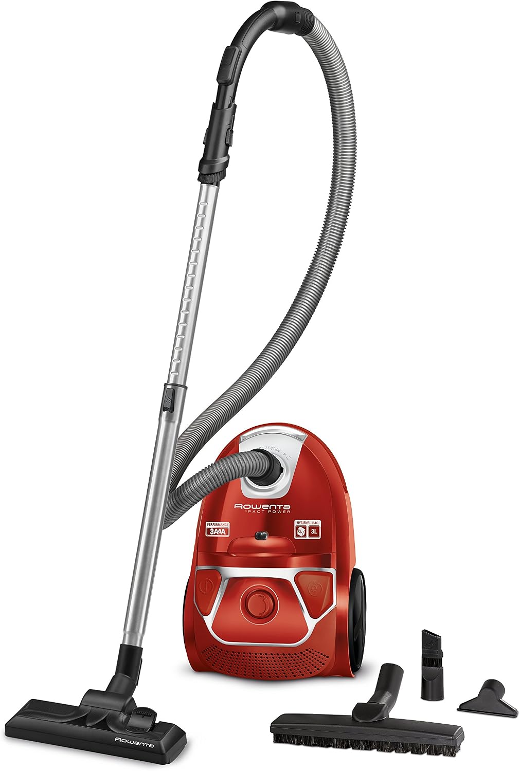 Rowenta Ro3953 Aspirateur Cylindrique Rouge - 750 W, Sac à Poussière, 3 L
