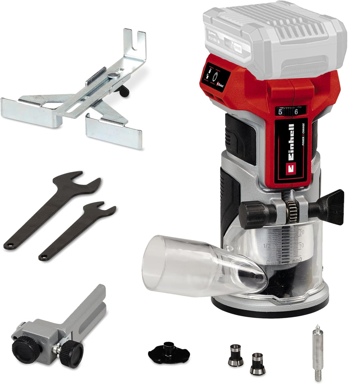 Einhell Professional Affleureuse sans fil TP-ET 18 Li BL-Solo Power X-Change (18 V, Li-Ion, hauteur de course 40 mm