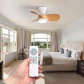 Ventilateur lumiere plafond effet bois, ventilateur silencieux avec 3 pales