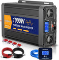 Starkbaer Convertisseur 12V vers 230V Onde Sinusoïdale Pure 1000W/2000W Onduleur Auto