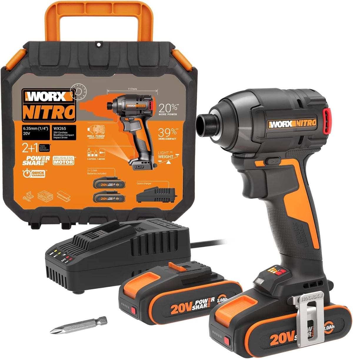 WORX Visseuse à chocs Brushless 20V 200 Nm WX265
