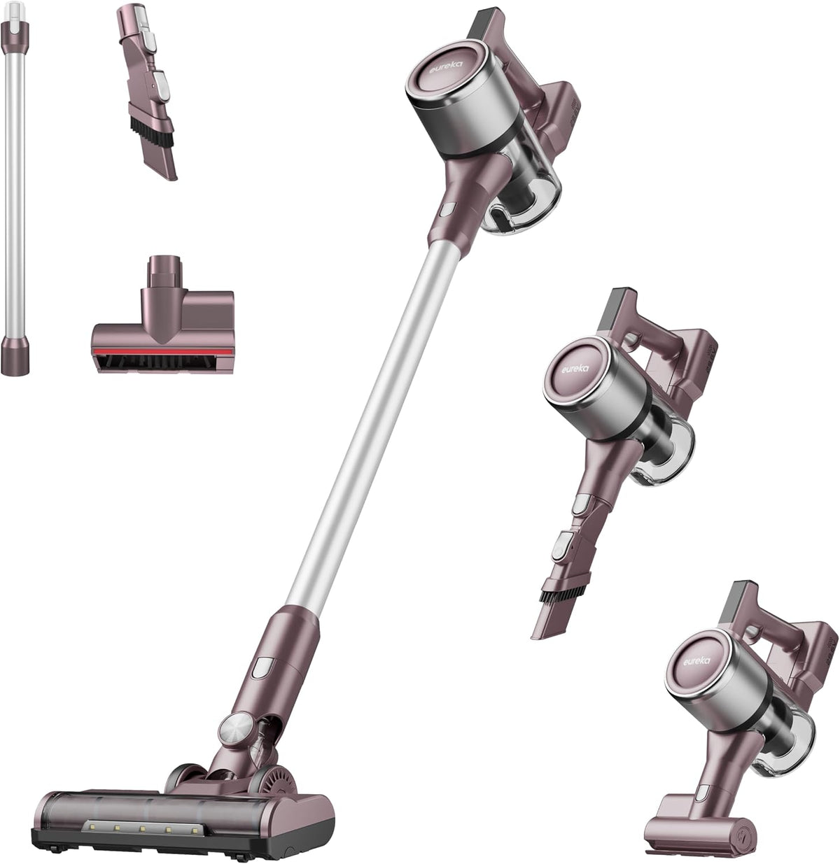 EUREKA AK10 Pet Aspirateur Balai sans Fil Puissant 450W, 60 Mins Autonomie Nettoyage, LED Affichage, Aspirateurs Balais 29KPa pour Sols durs, Tapis