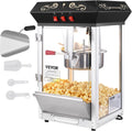 VEVOR Machine à Pop Corn 850 W, Appareil à Pop-corn de Comptoir Électrique, Bol de 227 g pour 48 Tasses par Lot, en Verre Trempé, avec 4 Cuillères