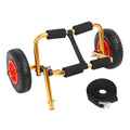 Chariot de transport de canoë avec pneus solides de 25,4 cm, cadre en aluminium pliable et réglable