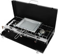 Réchaud à gaz à 3 feux noir, plaque de cuisson portable au propane, au butane, réchaud de camping, réchaud à tabouret, cuisinière à gaz