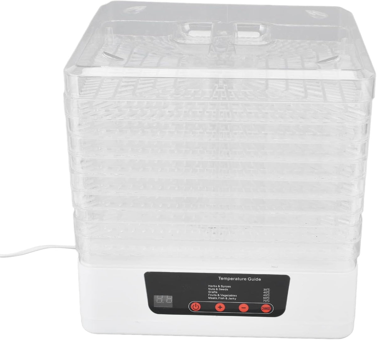 Machine de Déshydratrice Alimentaire électrique FDIT 350W avec 8 Plateaux - Contrôle de Température Réglable pour la Viande, les Légumes
