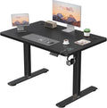 JUMMICO Bureau Assis Debout Électrique 100×60 cm, Bureau Électrique avec Chargeur USB, Bureau Réglable en Hauteur