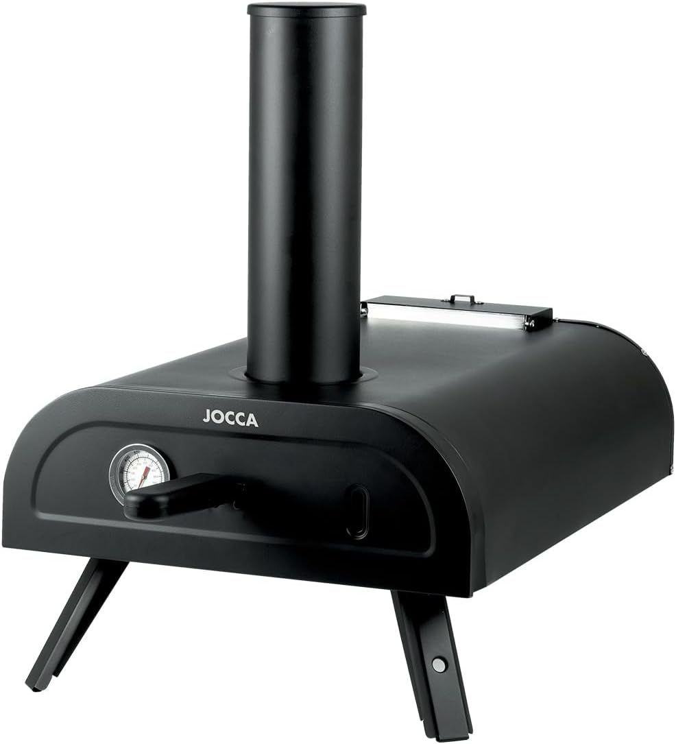 Jocca - Four à pizza à granulés jusqu'à 450°, Four à granulés pour pizza portable, Four polyvalent pour pizzas, viandes, poissons, légumes, Mini four
