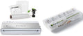 FoodSaver VS0100X Machine Sous Vide Alimentaire Compacte avec Accessoire Portatif, 3 Rouleau et 4 Sacs Sous Vide Inclus, argent avec finition blanche