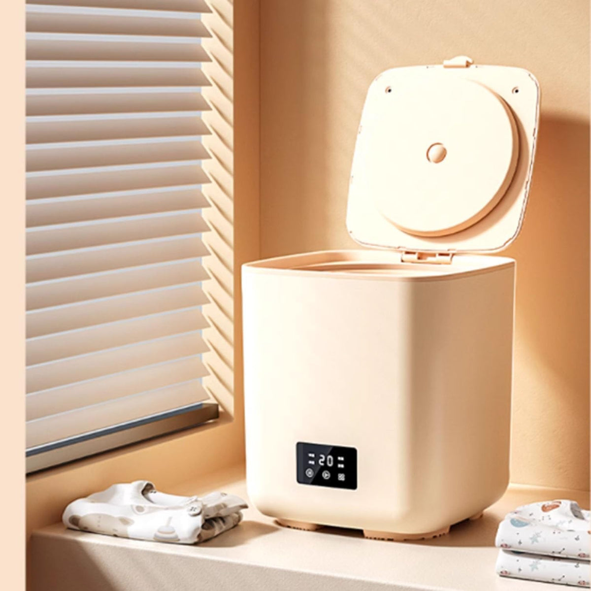 Lave-Linge Semi-Automatique, Machine À Laver À Godet Avec Minuteur & Essoreuse, Lave Linge Pour Voyages, Caravanes Et Camping-cars, Petite Laveuse 7L