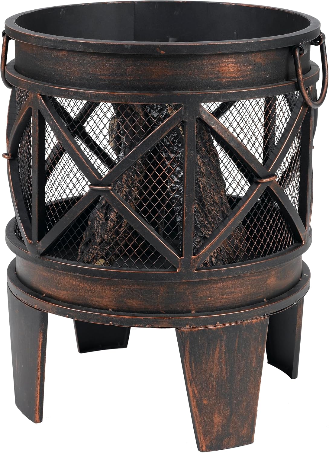 Tepro cheminée Gracewood, Noir/Bronze (42 x 42 x 53 cm)