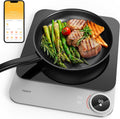 TOKIT 20 MM 99 Niveaux Plaque à Induction Ultra-Mince, 2100 W Plaque De Cuisson À Induction Portable, Home App Contrôle Manuel