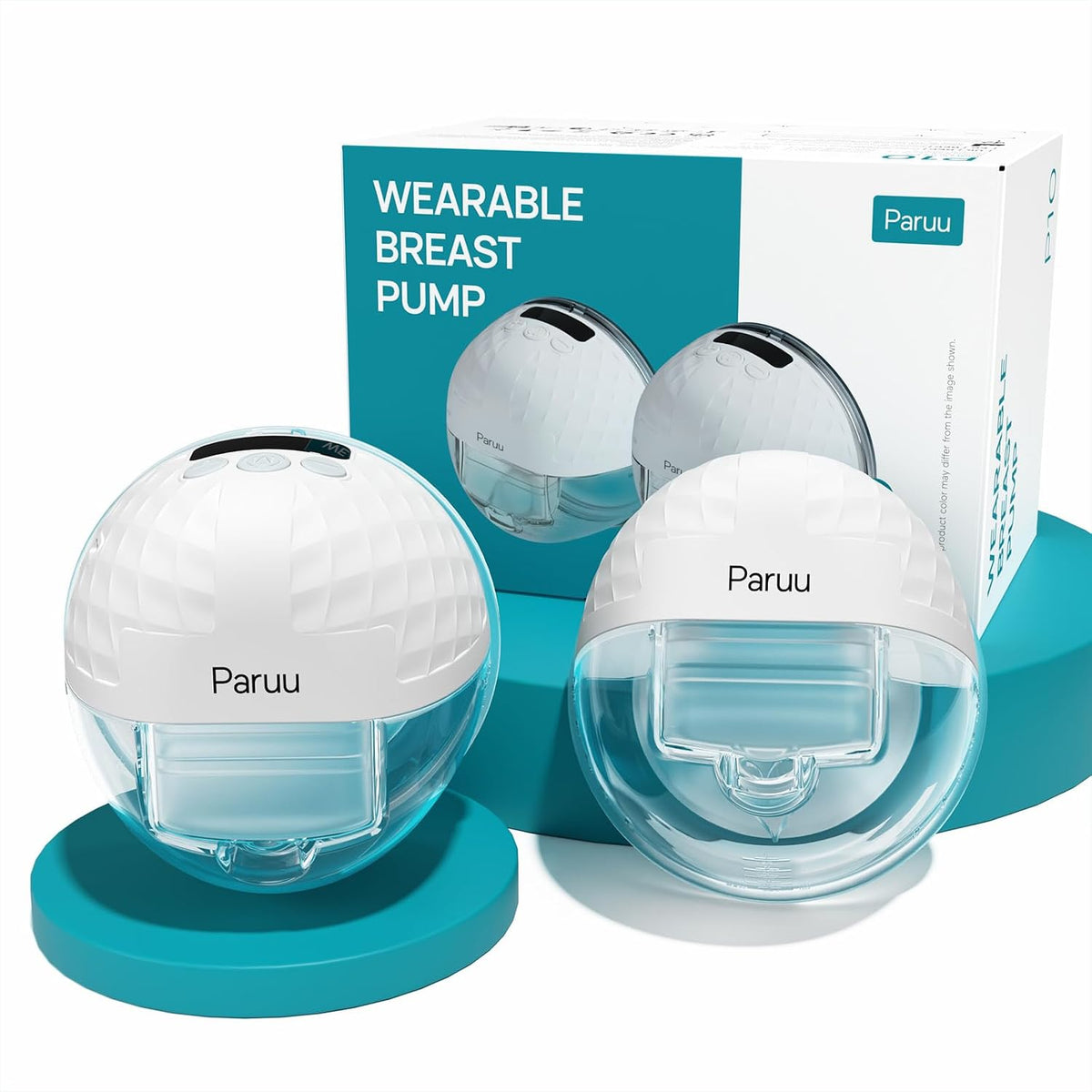Paruu Lot de 2 tire-lait mains libres P10 portables, aspiration forte de 338 mmHg, faible bruit, 4 modes et 9 niveaux, tire-lait électrique portable