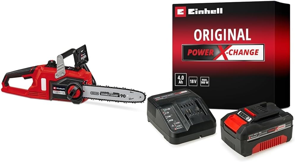 Einhell Tronçonneuse sans fil FORTEXXA 18/30 Power X-Change (lithium-ion, 18V, moteur sans charbon, guide-chaîne 30 cm